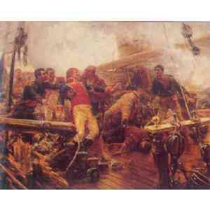 Muerte del almirante Churruca en Trafalgar